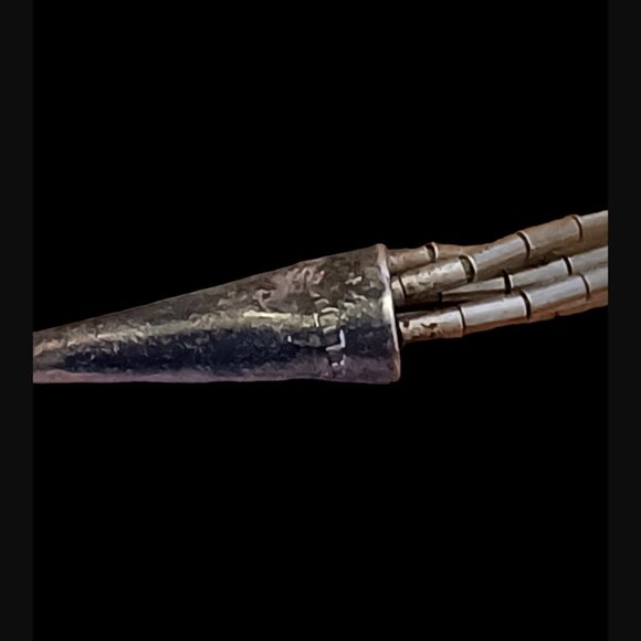 Navajo 925 Sterling Silver Liquid Silver 5 Strand Turquoise Heart Bracelet 7.25" - Picture 11 of 13